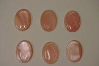 2pcs Pink Mussel Shell Calibrated Oval Cabochon 4x6 5x7 6x8 7x9 8x10 10x12 10x14