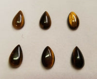 Tiger Eye Pear shape flat back High Quality Cabochon 8mmx14mm