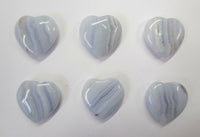 20mm Heart Shape Natural Blue Lace Agate Gemstones for Pendant High Quality