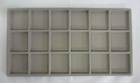 1pc Grey Flocked Compartment Display Slots Inserts for Jewelry Cases and Trays