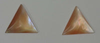 2pcs Pink Mussel Shell Calibrated Triangle Cabochon High Quality 8mm 10mm