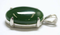 18x25 25x18 Sterling Silver Mounting Pendant with Jade Beautifully made