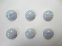 4pcs 7mm Natural Blue Lace Agate Calibrated Round Cabochon Cab Gemstones Gems