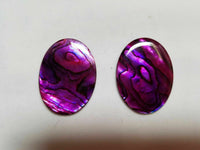 6pcs 15x20mm Natural Paua Shell Purple Calibrated Oval Cabochon Gems Jewelry