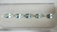 5pcs Natural Sky Blue Topaz Oval Faceted Gemstones 4x6mm 5x7mm 6x8mm Jewelry