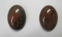 2pcs 18x25mm Mahogany Obsidian Calibrated Oval Cabochon Gemstones Cab Jewelry