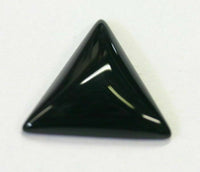 4pcs 14mm Natural Black Onyx Calibrated Triangle Cabochon Gemstones Gems Jewelry