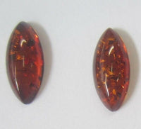 2pcs Natural Amber Marquise Cabochon High Quality Gemstones 8x17mm Earrings Ring