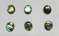 6pcs 13x18mm Natural Paua Shell Abalone Calibrated Oval Cabochon Gems Jewelry