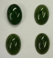 2pcs 10x14mm Natural British Columbia BC Nephrite Jade Cabochon Gemstones Cab