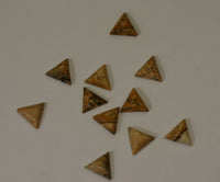 Lot of 6 Picture Jasper Triangle flat back Cabochon High Quality 10mm