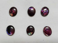 6pcs 13x18mm Natural Paua Shell Purple Calibrated Oval Cabochon Gems Jewelry