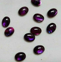 10pcs 4x6mm Natural Paua Shell Purple Calibrated Oval Cabochon Gemstones Jewelry
