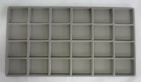 3pcs Grey Flocked Compartment Display Slots Inserts for Jewelry Cases and Trays