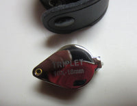 10x18MM Magnification Chrome Round Body Triplet Jeweler's Loupe