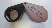 10x18MM Magnification Illuminated Chrome Body Jewelers Loupe with LED Light