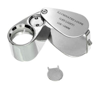 10x18MM Magnification Illuminated Chrome Body Jewelers Loupe