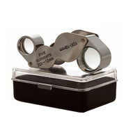10x18mm and 20x12mm Dual Power Magnification Chrome Body Jewelers Loupe