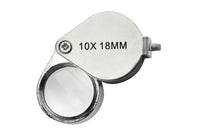 10x18mm Magnification Chrome Round Body Jewelers Loupe