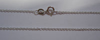 16" 0.9mm Solid .925 Sterling Silver Cable Light Pendant Chain Necklace Jewelry 83009