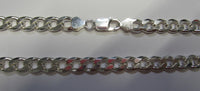 20" 8.3mm Solid .925 Sterling Silver 6 Sided Curb Chain Necklace Jewelry Made in Italy 83383