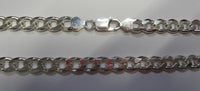 18" 6.8mm Solid .925 Sterling Silver 6 Sided Curb Chain Necklace Jewelry Made in Italy 83368