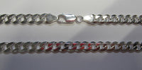 16" 4.4mm Solid .925 Sterling Silver 6 Sided Curb Chain Necklace Jewelry Made in Italy 83344