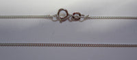 16" 1.2mm Solid .925 Sterling Silver Gourmette Tiny Curb Light Pendant Chain Necklace 81712