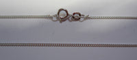 24" 1.2mm Solid .925 Sterling Silver Gourmette Tiny Curb Light Pendant Chain Necklace 81712