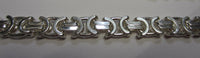 20" 8mm Large Solid .925 Sterling Silver Flat Byzantine Chain Necklace Jewelry Made in Italy 81880
