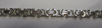 20" 6mm Large Solid .925 Sterling Silver Flat Byzantine Chain Necklace Jewelry Made in Italy 81860