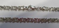 18" 6mm Large Solid .925 Sterling Silver Flat Byzantine Chain Necklace Jewelry Made in Italy 81860