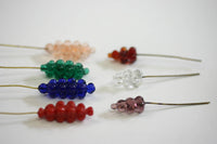 50 pcs Choice of Fish Heart Grape Glass Charms drop for Bracelet or Necklace Color -Blue, Green, Red, Solid Red, Clear, Purple, Peach, Mixed