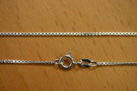 1.4mm Solid Sterling Silver Italian Made Box Chain Made in Italy 30" Stamped 925