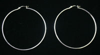 60mm 2mm Thickness Large Size Hoop Earrings Solid 925 Sterling Silver Hinged Hoop Earrings