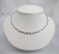 Solid 925 Sterling Silver Round Shape Heavy Big Twisted Style Choker Collar Wire Necklace