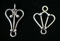 Sterling Silver Solid 925 Handmade Crown Shape Finding Clasp Big Large Hook Clasp