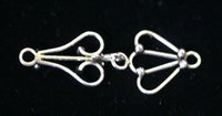 Sterling Silver Solid 925 Handmade Crown Shape Finding Clasp Big Large Hook Clasp