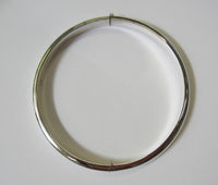 5mm Round Solid Sterling Silver Handmade Plain Bangle Bracelet