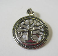 25mm Solid Sterling Silver Handmade Tree of Life Pendant