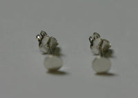 1 pair 4mm Sterling Silver Solid 925 Flat Pad Post Stud Earrings with Ear nuts