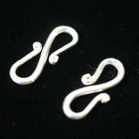 1pc 23.5mm Sterling Silver Solid 925 Casted Handmade S Hook Finding Clasp Large