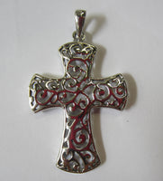 45mm Solid Sterling Silver Handmade Celtic Cross Pendant US SELLER Free Shipping