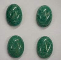 4pcs 8x10mm 10x8mm Natural Amazonite Calibrated Oval Cabochon Gemstones RARE