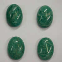 4pcs 5x7mm 7x5mm Natural Amazonite Calibrated Oval Cabochon Gemstones RARE