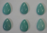 2pcs Natural Amazonite Pear Shape Cabochon High Quality Gemstones 10x15mm US SELLER