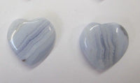 20mm Heart Shape Natural Blue Lace Agate Gemstones for Pendant High Quality Gemstones US SELLER