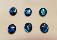 6 Paua Shell Blue Oval Cabochon High Quality 12x16mm 13x18mm 15x20mm Gemstones US SELLER