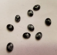 10pcs Natural Snowflake Obsidian Oval Cabochon 4x6, 5x7, 6x8, 7x9, 8x10 Jewelry Gemstones US SELLER