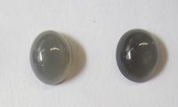 2pcs Natural Grey Gray Moonstone Oval Cabochon High Quality Gemstones 8x10mm US SELLER